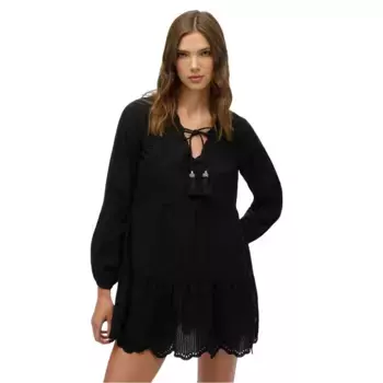 Платье Superdry Broderie short, черный