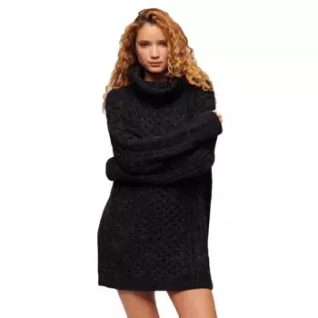 Платье Superdry Cable midi, черный