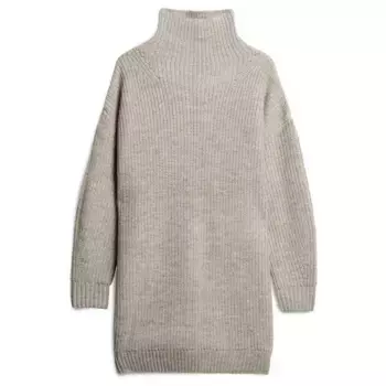 Платье Superdry Chunky Rib midi, бежевый
