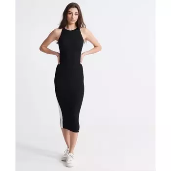 Платье Superdry Edit Racer Knit, черный