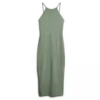 Платье Superdry Lace Back Midi, зеленый