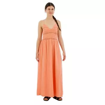 Платье Superdry Lace Long Sleeve Long, оранжевый