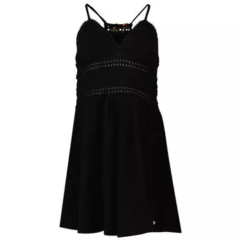 Платье Superdry Lace Long Sleeve Short, черный