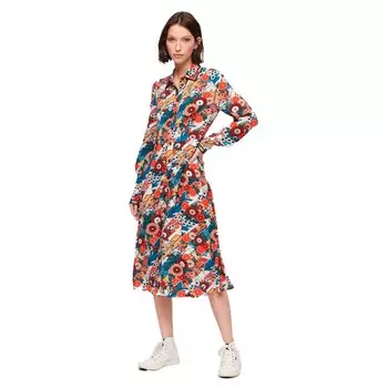 Платье Superdry Printed Midi, разноцветный