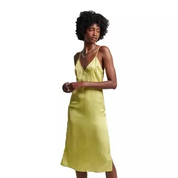 Платье Superdry Satin Cami Mini Sleeveless Inner, зеленый