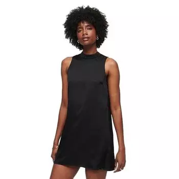 Платье Superdry Satin High Neck, черный