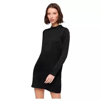 Платье Superdry Satin Mock Neck, черный