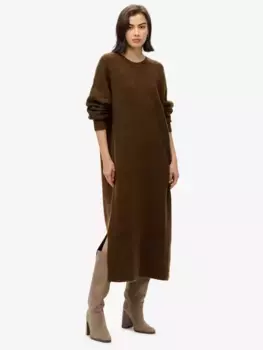 Платье Superdry Slouch Wool Blend Jumper, цвет dark brown/twist