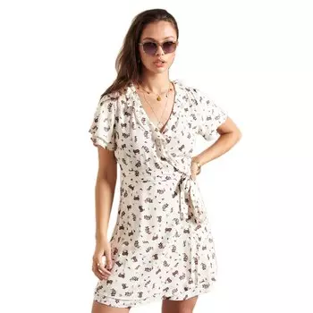 Платье Superdry Summer Wrap, бежевый