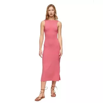 Платье Superdry Twist Back Midi, розовый