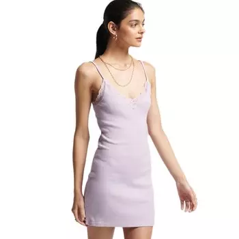 Платье Superdry Vintage Cami Lace Mini, розовый