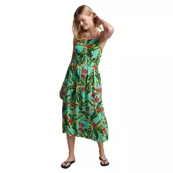 Платье Superdry Vintage Cami Maxi, зеленый