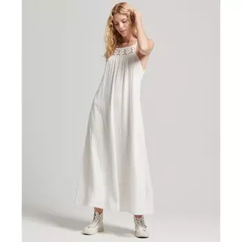 Платье Superdry Vintage Long Halter Cami, бежевый