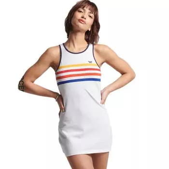Платье Superdry Vintage Stripe Vest, белый