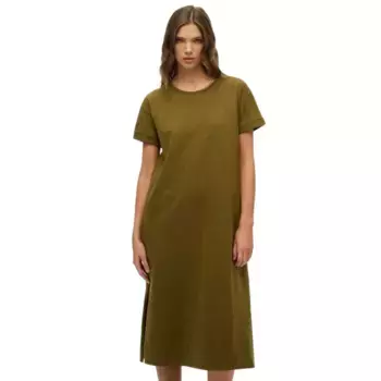 Платье Superdry W8011868A short sleeve midi, зеленый