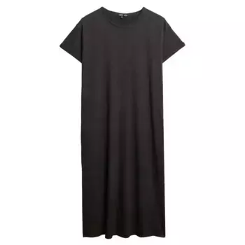 Платье Superdry W8011868A short sleeve midi, черный