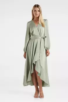 Платье Susanna с асимметричным подолом Forever New, зеленый