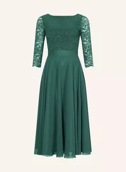Платье SWING mit Spitzenbesatz, зеленый