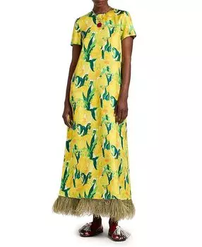 Платье Swing с перьями La DoubleJ, желтый