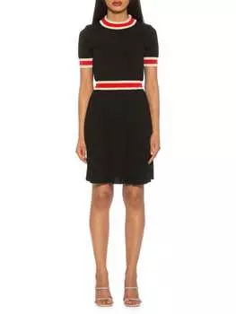 Платье-свитер Alexia Admor в полоску sasha, черный