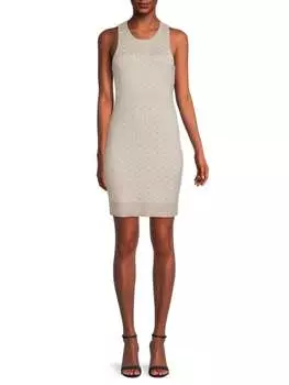 Платье-свитер Calvin Klein без рукавов с логотипом, белый