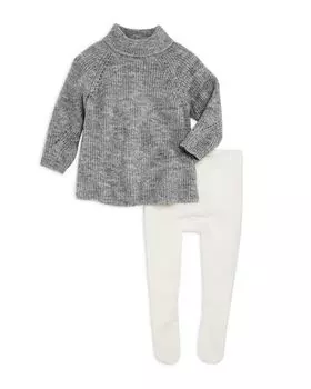 Платье-свитер для девочек и усилитель; Комплект колготок для малышей Bloomie's Baby, цвет Gray