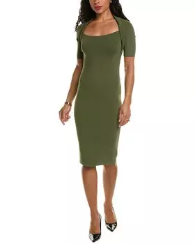 Платье-свитер Elie Tahari Shrug, зеленый