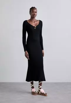 Платье-свитер HOOK EYE MOSCHINO, черный