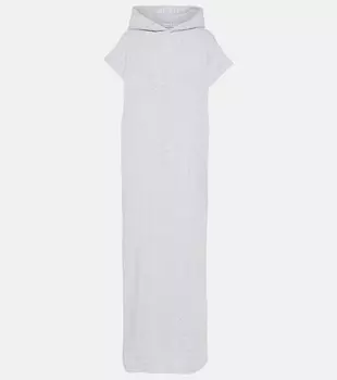 Платье-свитер из хлопкового джерси ALAA, серый