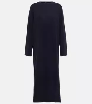 Платье-свитер из шерсти и кашемира JARDIN DES ORANGERS, синий