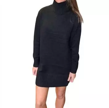 Платье-свитер Kay черного цвета ZENANA