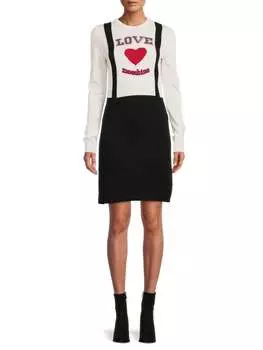 Платье-свитер Love Moschino из смесовой шерсти love, черный