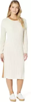 Платье-свитер миди в рубчик из (Re)sources Madewell, цвет Antique Cream