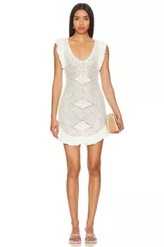 Платье-Свитер mykonos mini Free People, цвет moon glow