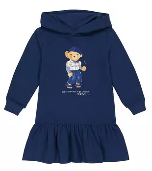 Платье-свитер Polo Bear из смесового хлопка Polo Ralph Lauren, разноцветный