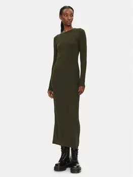 Платье-Свитер приталенного кроя Only, зеленый