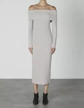 Платье-свитер с открытыми плечами в цвете Rose Tan Enza Costa