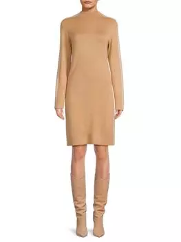 Платье-свитер с рукавами-лентой Saks Fifth Avenue, цвет New Camel