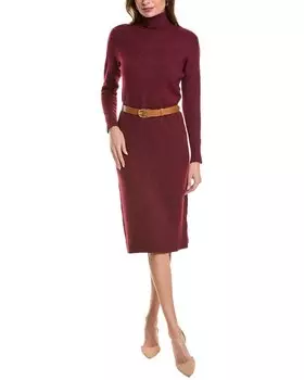 Платье-свитер с воротником-стойкой Jones New York, красный