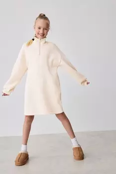 Платье свитер с застежкой молнией на вороте Baker By Ted Baker, серый