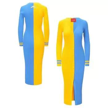 Платье-свитер STAUD Los Angeles Chargers, синий