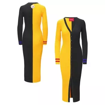Платье-свитер STAUD Pittsburgh Steelers, золотой