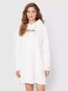 Платье-Свитер свободного кроя Tommy Jeans, бежевый