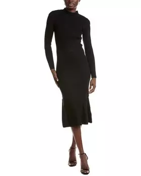 Платье-свитер T Tahari с воротником-стойкой, черный