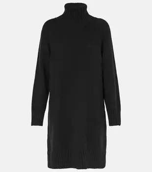 Платье-свитер Trudy из шерсти с высоким воротом Max Mara, цвет nero unito