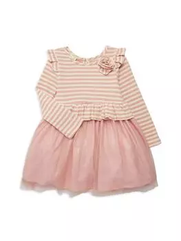 Платье-свитер в полоску для девочки-пачки Samara, цвет Blush