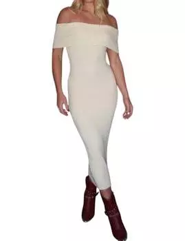 Платье-свитер Weather Midi в кремовом цвете Emory Park