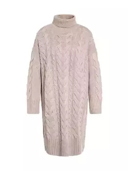 Платье-свитер Woodlane из смесовой шерсти с воротником-воронкой Barbour, цвет nougat