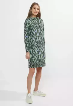 Платье-свитш Cecil с графическим узором, хаки