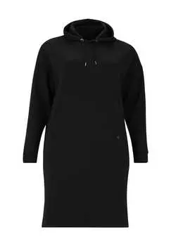 Платье-Свитшот цвета слоновой кости из мягкой эластичной и очень удобной ткани. Q By Endurance, черный